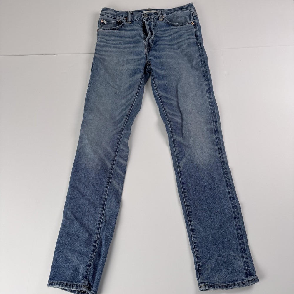 AE77 Classic Selvedge Jeans Mens 28x32 (27x29) Blue Straight Denim Stretch